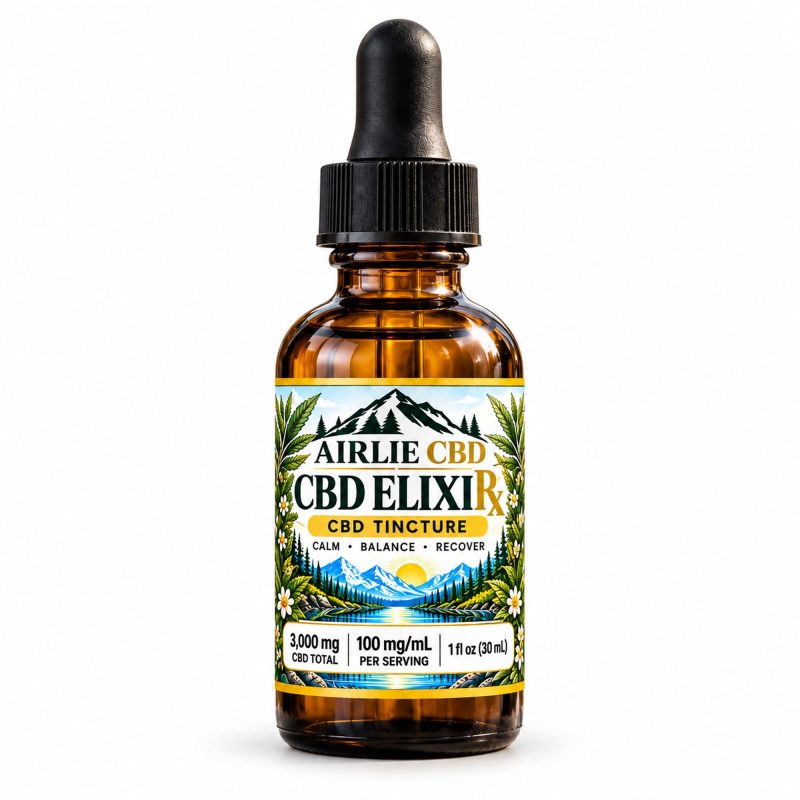 Airlie CBD ElixiRx CBD tincture, 1 fl oz dropper bottle